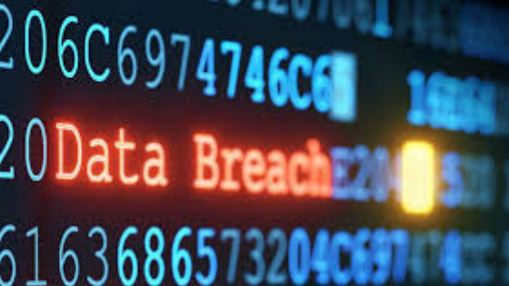 image of data breach and coding