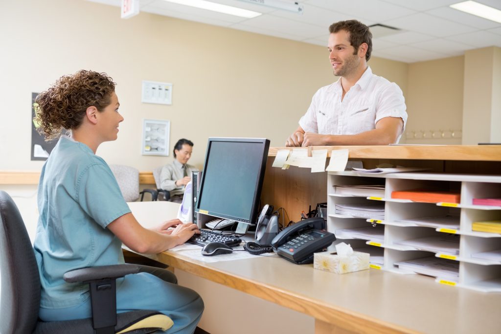 medical office front desk patient check-in and looking for it support for medical practices